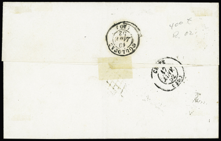 N° 4 obl. grille sur lettre de Bougie (T15 14.01.51)