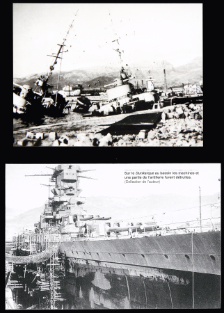 47 photos (dont reproductions modernes) du sabordage de la flotte française à Toulon le 27 novembre 1942. TB