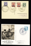 Idem - série de 10 entiers cartes postales TSC de l'expo de 1951 "Les Hommes du métier" (SAGJ 3a à 3j). TB. Cote 120€