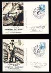 Idem - série de 10 entiers cartes postales TSC de l'expo de 1951 "Les Hommes du métier" (SAGJ 3a à 3j). TB. Cote 120€