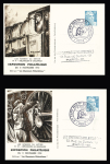 Idem - série de 10 entiers cartes postales TSC de l'expo de 1951 "Les Hommes du métier" (SAGJ 3a à 3j). TB. Cote 120€