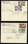 5 premiers vols : Tahiti-Paris (1.4.1950), Nouméa-Paris (30 sept 1949 - 2 lettres), Nouméa-Saïgon, voyage d'études (1948, Nouméa - Sydney (1947)