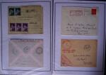 Lot de 33 lettres et cartes postales sur le bâtiment de ligne Jean Bart dont entier postal CP 1F20 Pétain OBL hex "Batiment de ligne jean Bart" (2.9.42 - rare millésime à 2 chiffres). TB