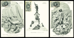 33 lettres et cartes postales AFF types Faidherbe - Palmier - Ballay dont n°46, 2F Ballay, sur lettre recommandée pour Prague avec arrivée (ex Dubus). TB