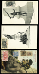 33 lettres et cartes postales AFF types Faidherbe - Palmier - Ballay dont n°46, 2F Ballay, sur lettre recommandée pour Prague avec arrivée (ex Dubus). TB