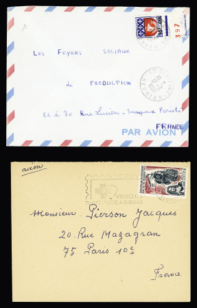 1959-74 20 enveloppes CFA affr. n° 337A, 350, 350A,