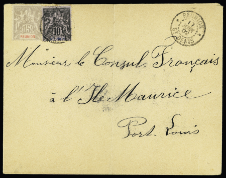 N° 36 +48 sur env. de St Denis 1902 pour l'ile Maurice,