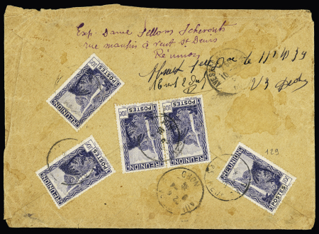 N° 70 +133 +134 + au verso 129 x5 sur lettre pesante