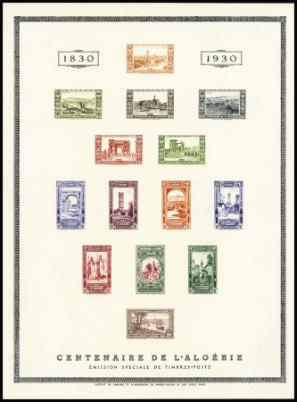 N° 87 à 100 Série du Centenaire de l'Algérie en