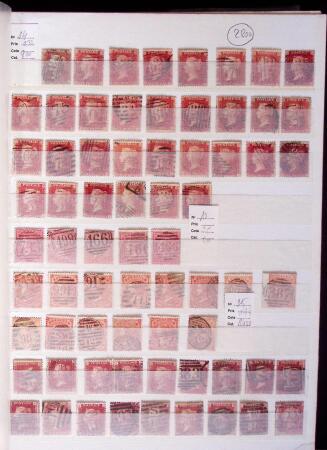 1841-80, Selection of classics on pages, range of cancellations, platings etc.