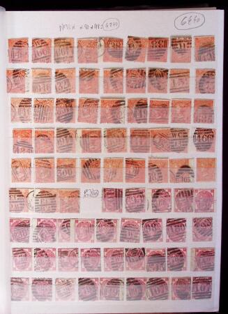 1841-80, Selection of classics on pages, range of cancellations, platings etc.