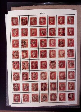 1841-80, Selection of classics on pages, range of cancellations, platings etc.