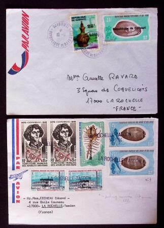 1977 Surcharges locales sur timbres des Afar et Issas
