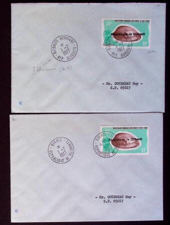 1977 Surcharges locales sur timbres des Afar et Issas
