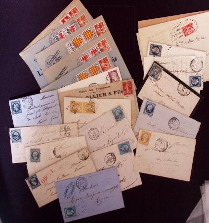 1808-1980, LA LOZERE, Lot de 120 cartes et lettres