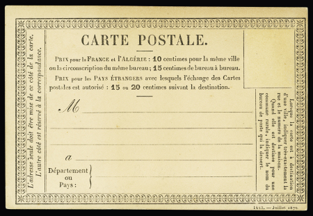 Enveloppe   sans timbre avec mention manuscrite "carte