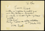 Enveloppe   sans timbre avec mention manuscrite "carte