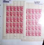 POSTE AERIENNE n° 16 à 19 + 17a en 5 feuilles complètes