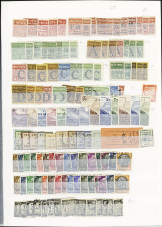 Collection de COLIS POSTAUX, qq doubles, un peu de