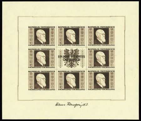 1946 Renner min.sheet, never hinged, very fine