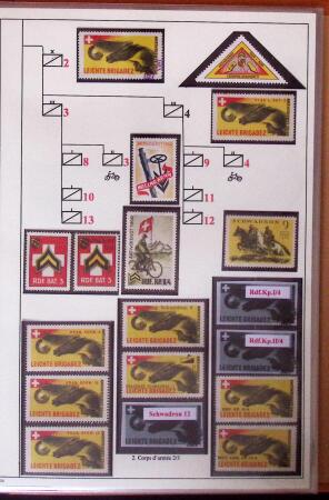 1939-1945 Collection sur les vignettes de la mobilisation dit "timbres pour soldats", superbement présentée en 4 albums avec une grande variété d'unités militaires, TTB