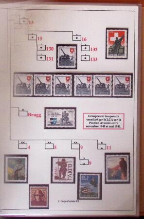 1939-1945 Collection sur les vignettes de la mobilisation dit "timbres pour soldats", superbement présentée en 4 albums avec une grande variété d'unités militaires, TTB