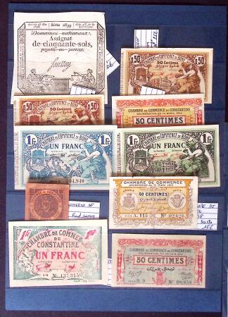 12 billets de CHAMBRE DE COMMERCE d'Algérie, cote