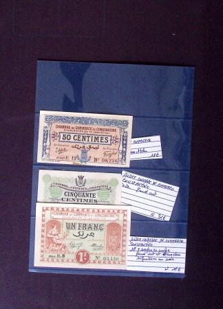 12 billets de CHAMBRE DE COMMERCE d'Algérie, cote