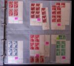 1900-59 Collections de blocs de 4 coins-datés ou