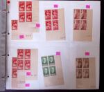 1900-59 Collections de blocs de 4 coins-datés ou