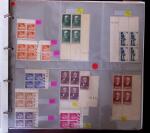 1900-59 Collections de blocs de 4 coins-datés ou