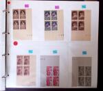 1900-59 Collections de blocs de 4 coins-datés ou