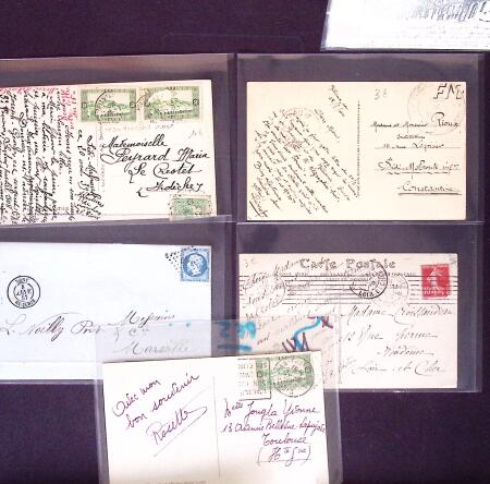 1850-1960 Très intéressant lot de lettre avec cursive