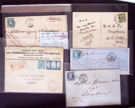 1850-1960 Très intéressant lot de lettre avec cursive