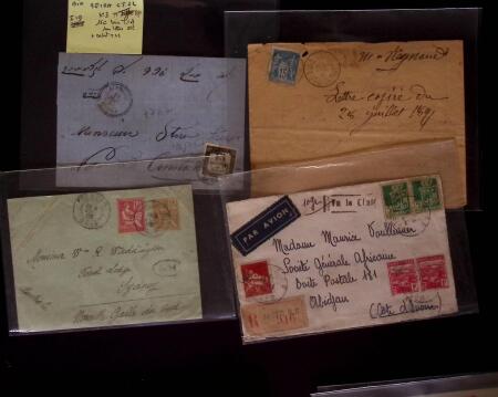 1850-1960 Très intéressant lot de lettre avec cursive