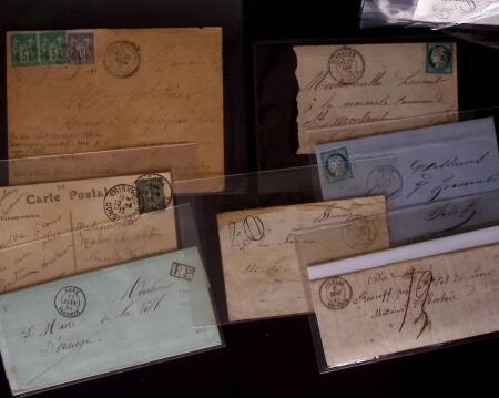 1850-1960 Très intéressant lot de lettre avec cursive