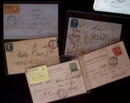 1850-1960 Très intéressant lot de lettre avec cursive