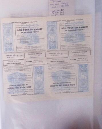 1961 Lot curieux avec 4 feuilles de 25 du n° 1321 Cézanne