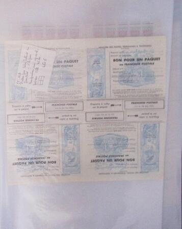 1961 Lot curieux avec 4 feuilles de 25 du n° 1321 Cézanne