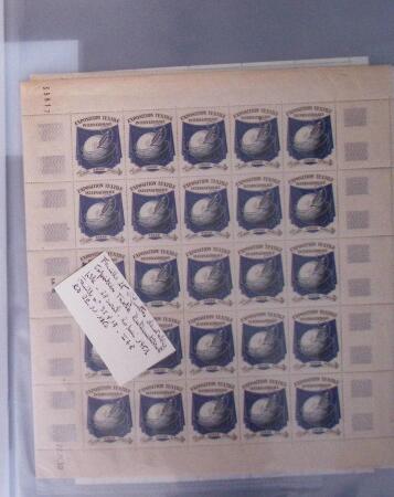 1961 Lot curieux avec 4 feuilles de 25 du n° 1321 Cézanne
