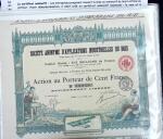 Collection d'exposition sur la Scripophilie (actions
