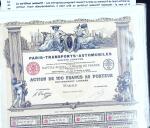 Collection d'exposition sur la Scripophilie (actions