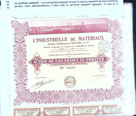 Collection d'exposition sur la Scripophilie (actions