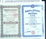 Collection d'exposition sur la Scripophilie (actions