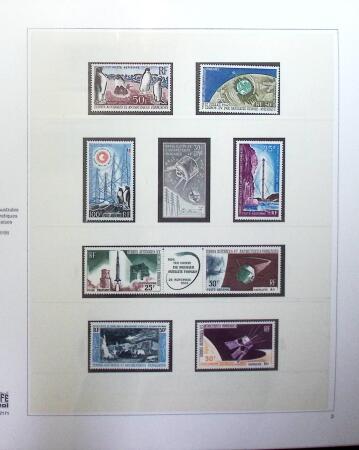 1948-1999 Collection neuve des TAAF quasi complète dont 20f Albatros, +SPM 1986-2001 avec nombreux doubles +CFA, TB