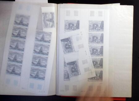1950-1980, Stock de timbres de TAAF, parfois en feuille,