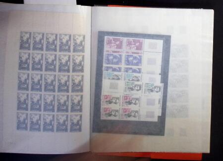 1950-1980, Stock de timbres de TAAF, parfois en feuille,