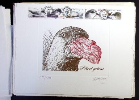 1950-1980, Stock de timbres de TAAF, parfois en feuille,
