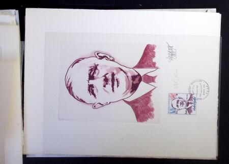 1950-1980, Stock de timbres de TAAF, parfois en feuille,