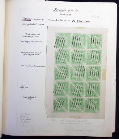 1883-1920, Forgery study on pages with chiefly "Spiro"